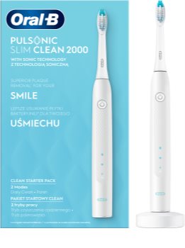 Oral B Pulsonic Slim Clean 2000 White sonická elektrická zubná kefka