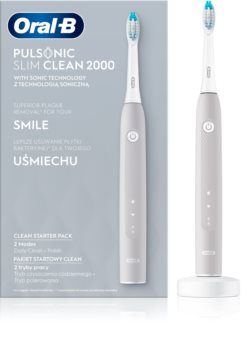 Oral B Pulsonic Slim Clean 2000 Grey ultragarsinis dantų šepetėlis