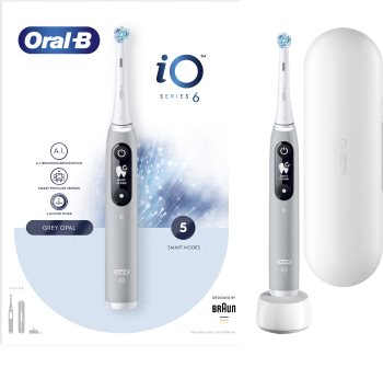 Oral B IO 6 Series Grey Opal Electric Toothbrush | Notino.ie