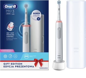 Oral B Pro3 3500 Sensitive Clean Elektrihambahari koos kotiga