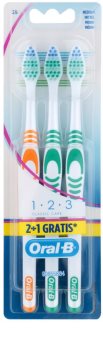 Oral B 1-2-3 Classic Care zubné kefky medium 3 ks
