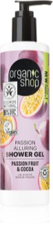 Organic Shop Organic Passion Fruit & Cocoa doccia gel dal profumo inebriante
