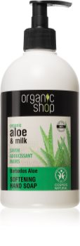 Organic Shop Organic Aloe & Milk pečující tekuté mýdlo na ruce