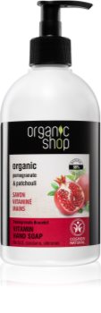 Organic Shop Organic Pomegranate & Patchouli Caring Hand Liquid Soap With Pump