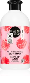Organic Shop Organic Raspberry & Acai schiuma da bagno alle vitamine