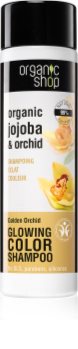 Organic Shop Organic Jojoba & Orchid изглаждащ шампоан за подчертаване на цвета на косата