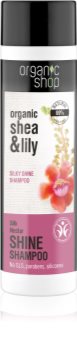 Organic Shop Organic Shea & Lily hydratačný šampón na lesk a hebkosť vlasov