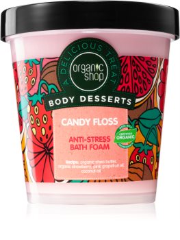 Organic Shop Body Desserts Candy Floss spumă de baie anti-stres
