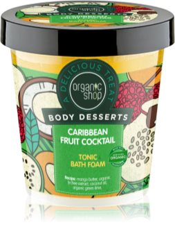 Organic Shop Body Desserts Caribbean Fruit Cocktail mousse per bagno tonificante