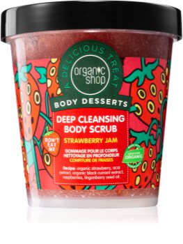 Organic Shop Body Desserts Strawberry Jam tiefenwirksames Reinigungspeeling für den Körper