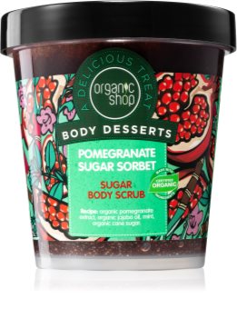 Organic Shop Body Desserts Pomegranate osvěžující cukrový peeling na tělo