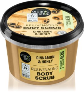 Organic Shop Organic Cinnamon & Honey jemný telový peeling