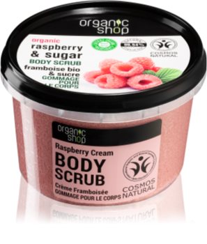 Organic Shop Body Scrub Raspberry & Sugar gyengéd testpeeling