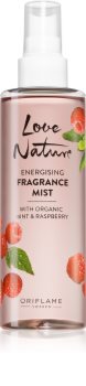 Oriflame Love Nature Organic Mint & Raspberry frissítő test spray málna illatú