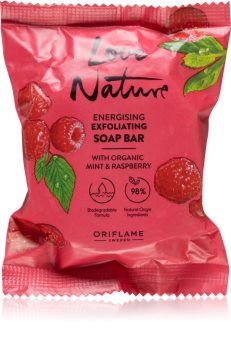 Oriflame Love Nature Organic Mint & Raspberry valomasis muilas