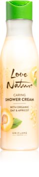 Oriflame Love Nature Organic Oat & Apricot pflegendes Duschgel