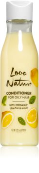 Oriflame Love Nature Organic Lemon & Mint leichter Conditioner für fettiges Haar