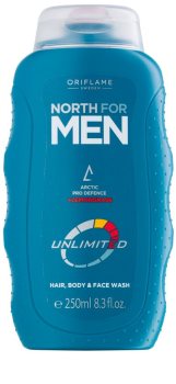 Oriflame North For Men gel de ducha para rostro, cuerpo y cabello