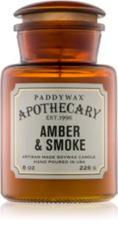 Paddywax Apothecary Amber & Smoke candela profumata
