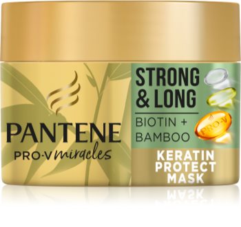 Pantene Strong & Long Biotin & Bamboo megújító maszk hajhullás ellen