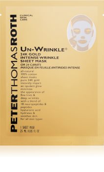 Peter Thomas Roth Un-Wrinkle 24K Gold máscara em folha antirrugas