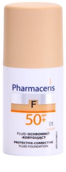 Pharmaceris F-Fluid Foundation védő és fedő make-up SPF 50+