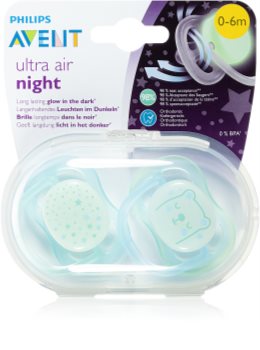 Philips Avent Soother Ultra Air Night 0-6 m cumi