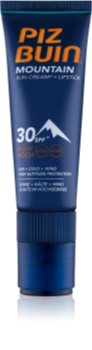 Piz Buin Mountain crema protectora para rostro y bálsamo de labios 2 en 1 SPF 30