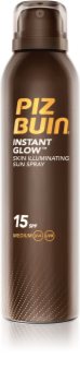 Piz Buin Instant Glow озаряващ слънцезащитен спрей SPF 15