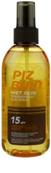 Piz Buin Wet Skin sprej na opalování SPF 15