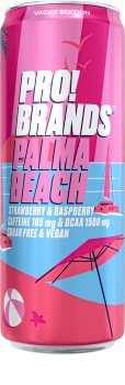 PRO!BRANDS BCAA Drink palma beach - jahoda/malina hotový nápoj s aminokyselinami