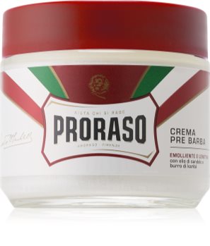 Proraso Red crema antes del afeitado para barbas duras