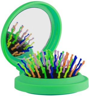 Rainbow Brush Pocket escova de cabelo com espelho pequeno