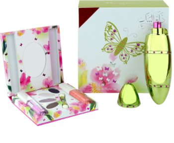 Rasasi Al Banat Bheja eau de parfum + sombra de ojos + delineador de ojos líquido + brillo de labios para mujer
