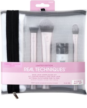 Real Techniques Skin Love Complexion Набор кисточек с косметичкой