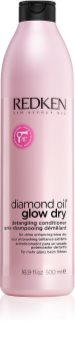 Redken Diamond Oil Glow Dry aufhellender Conditioner für Glanz und problemlose Kämmbarkeit der Haare