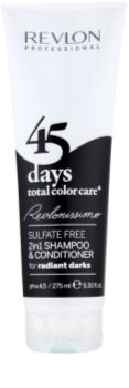 Revlon Professional Revlonissimo Color Care champô e condicionador 2 em 1 para tons muito escuros e cabelo preto
