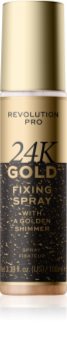 Revolution PRO 24k Gold aufhellendes Fixierspray mit Goldpuder