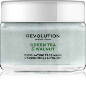 Revolution Skincare Green Tea & Walnut maschera viso esfoliante detergente