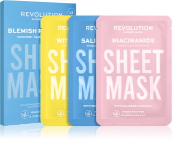 Revolution Skincare Biodegradable Blemish Prone Skin комплект платнени маски (за мазна и проблемна кожа)