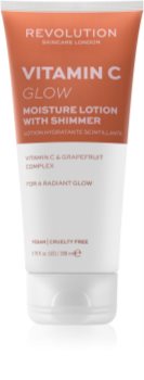 Revolution Skincare Body Vitamin C (Glow) Aufhellende Body lotion mit Glitzerteilchen