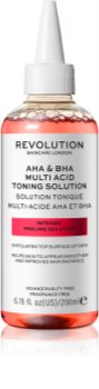 Revolution Skincare AHA + BHA Multi Acid Toning Solution Exfolierande toner Med A.H.A. (Alfa-hydroxisyror)