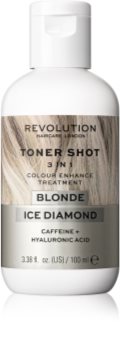 Revolution Haircare Toner Shot Blonde Ice Diamond maschera nutriente colorata 3 in 1