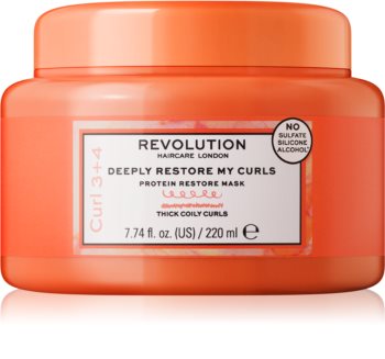 Revolution Haircare My Curls 3+4 Deeply Restore My Curls regenerierende Maske mit Tiefenwirkung Lockenpflege für lockiges Haar