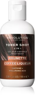 Revolution Haircare Toner Shot Brunette Coffee Liquer maschera nutriente colorata 3 in 1