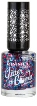 Rimmel Glitter Bomb lak na nehty se třpytkami