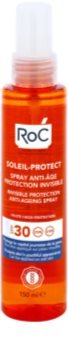 RoC Soleil Protect transparentní ochranný sprej proti stárnutí pokožky SPF 30