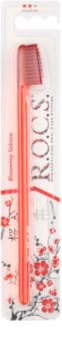 R.O.C.S. Blooming Sakura Professional escova de dentes medium