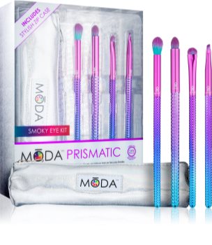 Royal and Langnickel Moda Prismatic Smokey Eye kit de pinceaux avec étui pour femme