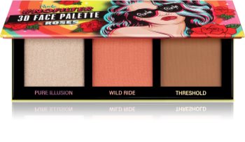 Rude Cosmetics NoFilter 3D Face Palette контурираща палитра за лице